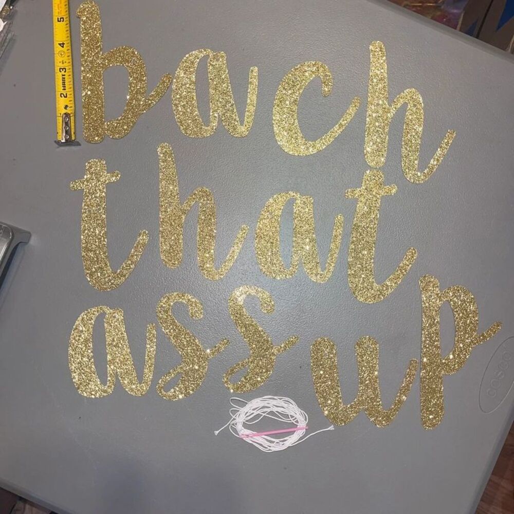 Bach That Ass Up Gold Glitter Banner Bachelorette Party Girls Night Decor